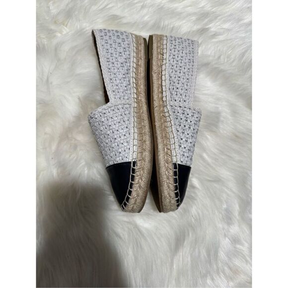 J.mclaughlin Redding 2 basket weave woven black white loafers 9M - Picture 4 of 11